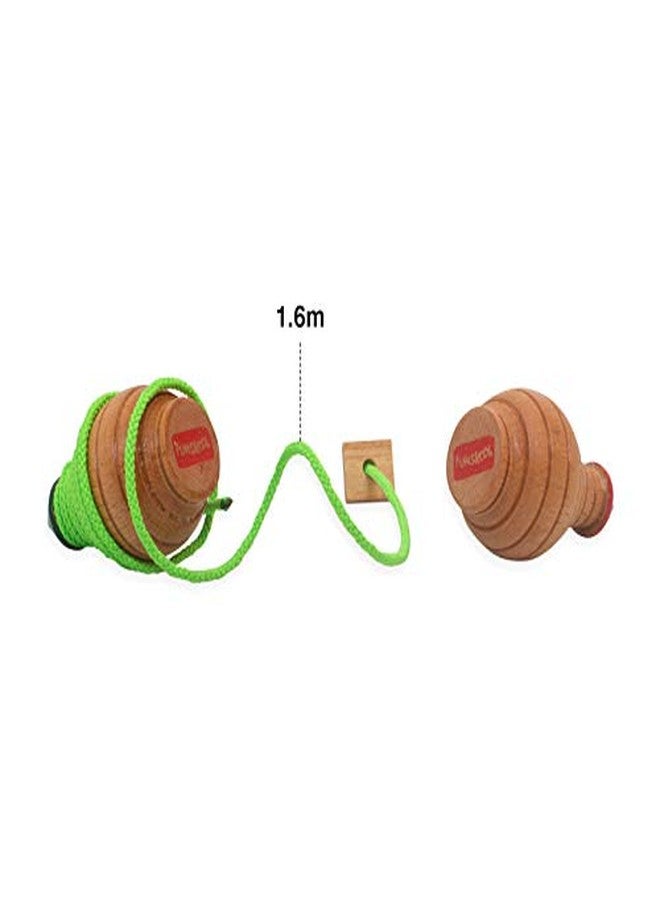 Funskool Games Spinning top | The Traditional Outdoor Games of India | 2 Traditional Wooden Spinning top | Outdoor and Indoor Toy | 1-2 Players | 6 & Above - Image 4